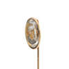 Rare Antique Attributed French 14K Gold Reverse Intaglio Centurion Stickpin C.1860 + Montreal Estate Jewelry