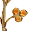 Vintage Multi-Gemstones Floral 18k Gold Branch Brooch + Montreal Estate Jewelers