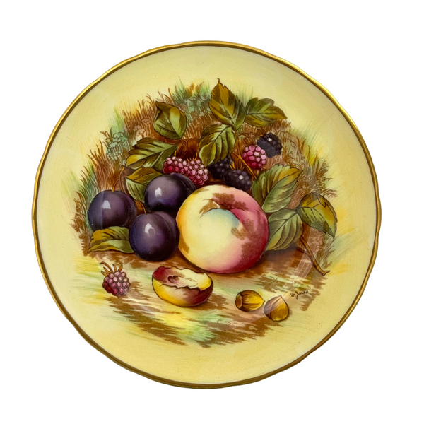 Vintage Aynsley 'Orchard Gold' Plate Signed 'D.Jones' + Montreal Estate Jewelers