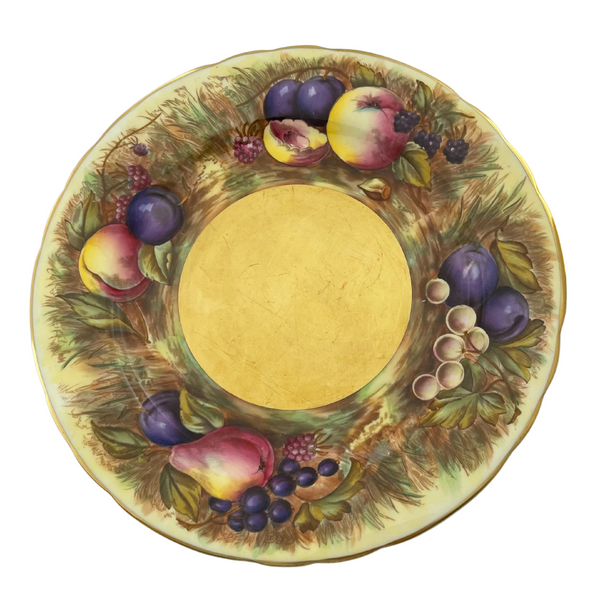 Vintage Aynsley 'Orchard Gold' Luncheon Plate Singed 'N.Brunt' + Montreal Estate Jewelers