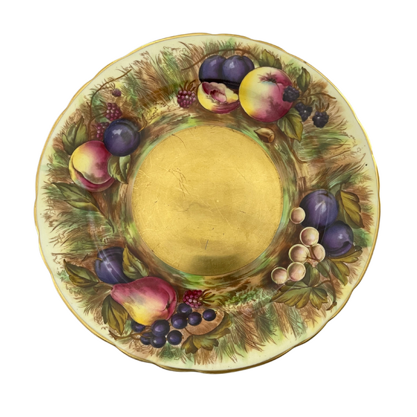 Vintage Aynsley 'Orchard Gold' Luncheon Plate Singed 'N.Brunt' + Montreal Estate Jewelers