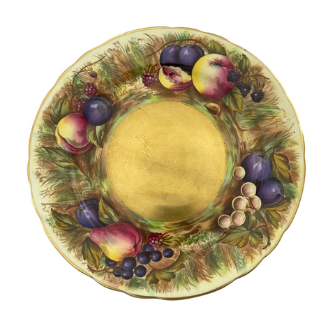 Vintage Aynsley 'Orchard Gold' Luncheon Plate Singed 'N.Brunt' + Montreal Estate Jewelers