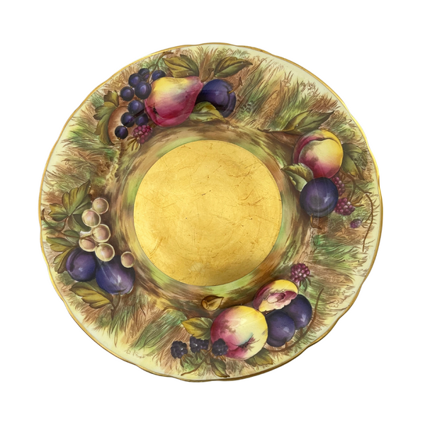 Vintage Aynsley 'Orchard Gold' Luncheon Plate Signed 'N.Brunt' and 'D.Jones' + Montreal Estate Jewelers