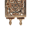 Vintage Multi-Gemstone 14K Two-Toned Gold Torah Scroll Charm + Montreal Estate Jewelers