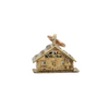 Vintage 14K Yellow Gold Log Cabin That Opens Charm + Montreal Estate Jewelers