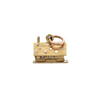 Vintage 14K Yellow Gold Log Cabin That Opens Charm + Montreal Estate Jewelers