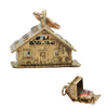Vintage 14K Yellow Gold Log Cabin That Opens Charm + Montreal Estate Jewelers