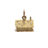 Vintage 14K Yellow Gold Log Cabin That Opens Charm