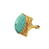 Vintage retro Turquoise 18K Yellow Gold Lantern Charm + Montreal Estate Jewelers