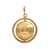 Vintage 18K Yellow Gold Spinning Globe Charm