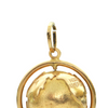 Vintage 18K Yellow Gold Spinning Globe Charm