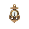 Antique Gold Filled Anchor Compass Charm C.1910 + Montreal Estate Jewelers 