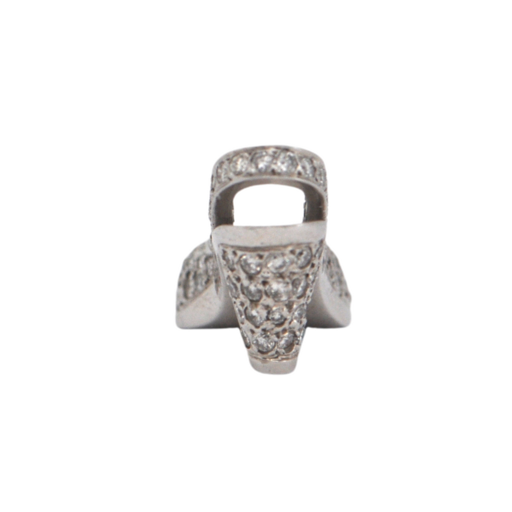 Diamond 18K White Gold Shoe Charm (C. 2000) + Montreal Estate Jewelers