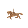 Vintage 14k Yellow Gold Running Horse Charm + Montreal Estate Jewelers