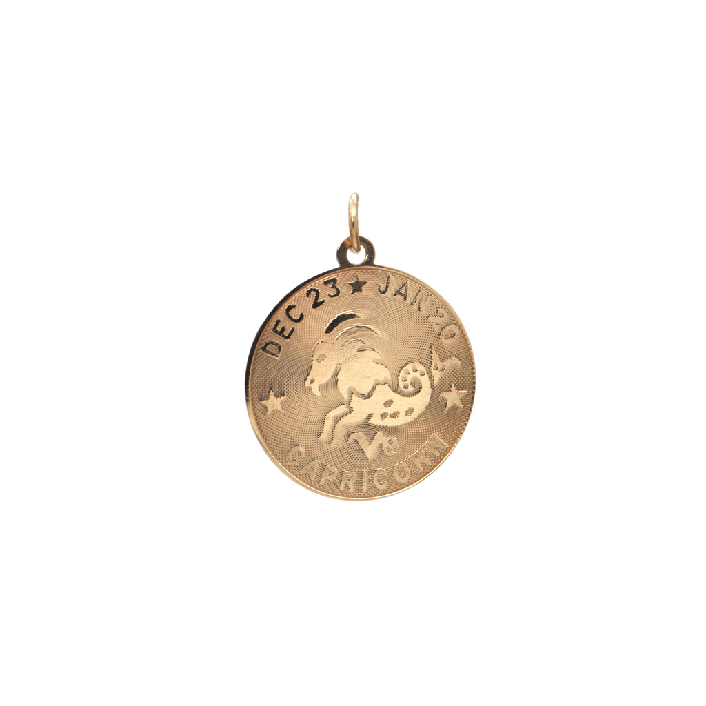 Vintage 14k Gold Capricorn Charm/Pendant + Montreal Estate Jewelers