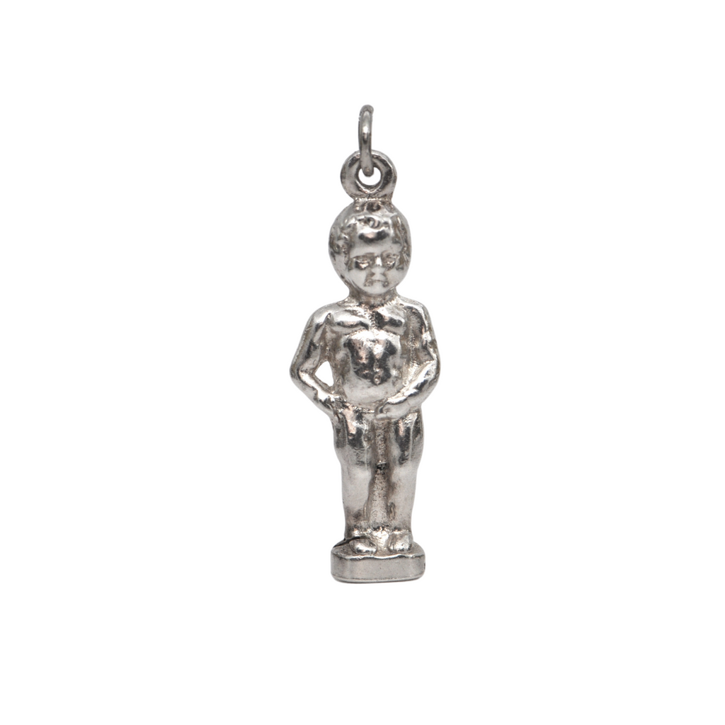 Vintage Sterling Silver Manneken Pis Statue Charm + Montreal Estate Jewelers
