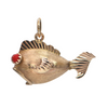 Vintage 10k Gold Puffer Fish Charm + Montreal Estate Jewelers