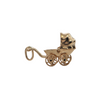 Vintage 14k Gold Mechanical Baby Pram Charm
