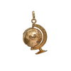 Vintage 18k Gold Mechanical Terrestrial Globe Charm + Montreal Estate Jewelers