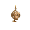 Vintage 18k Gold Mechanical Terrestrial Globe Charm + Montreal Estate Jewelers
