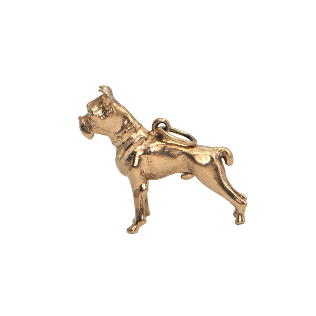 Vintage 10K Gold Boxer Charm + Montreal Estate Jewelers