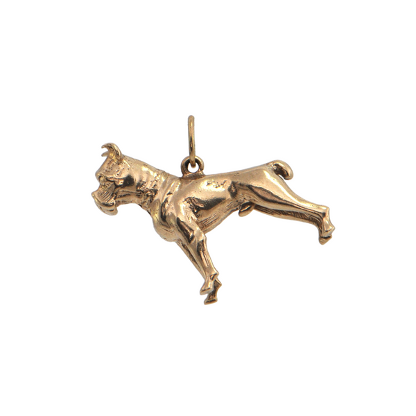 Vintage 10K Gold Boxer Charm + Montreal Estate Jewelers