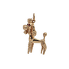 Vintage Large 14k Gold Poodle Charm + Montreal Estate Jewellers