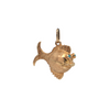 Vintage Turquoise 14k Gold Fish Charm + Montreal Estate Jewelers