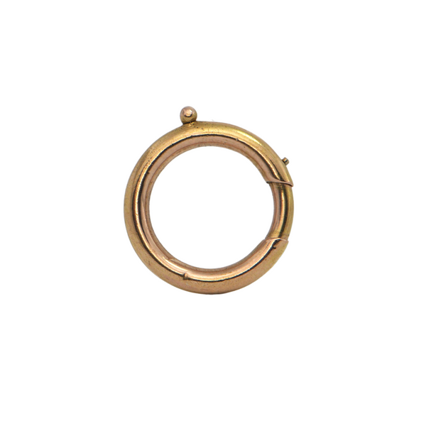Antique 14K Gold Oversized Bolt Ring Charm/Pendant Clasp Holder + Montreal Estate Jewelers