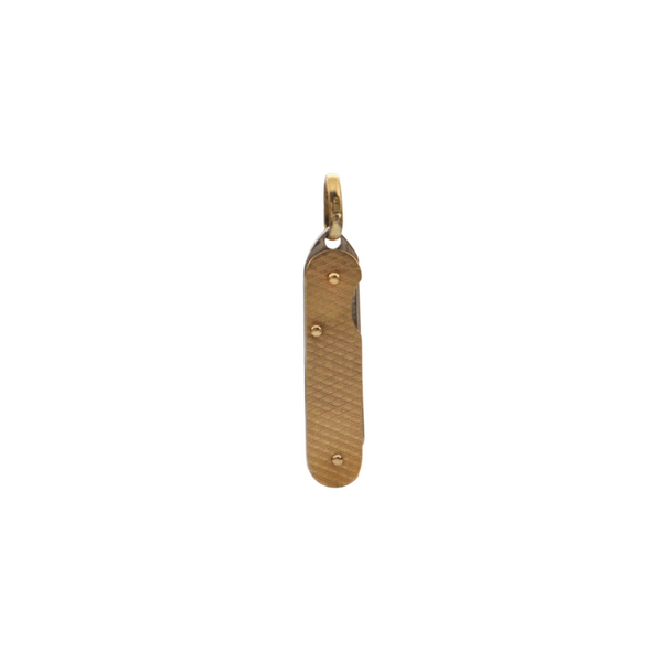 Vintage Italian Miniature 18K Two-Toned Pocket Knife Charm + Montreal Estate Jewelers