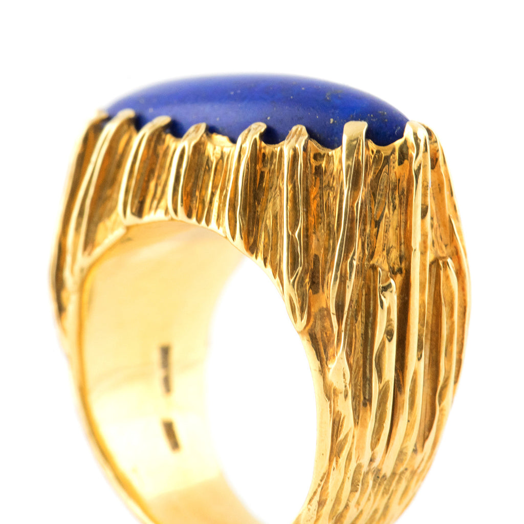 Lozenge Lapis Lazuli Gold ring - Westmount, Montreal