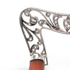 Edwardian Platinum and Tortoiseshell 0.87ct Diamond Hinged Hair Pin C.1900 By T.B Star + Montreal Estate Jewelers