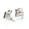 Vintage 14K  White Gold and Onyx Cufflinks with 0.16CT in Diamonds  + Montreal Estate Jewelers