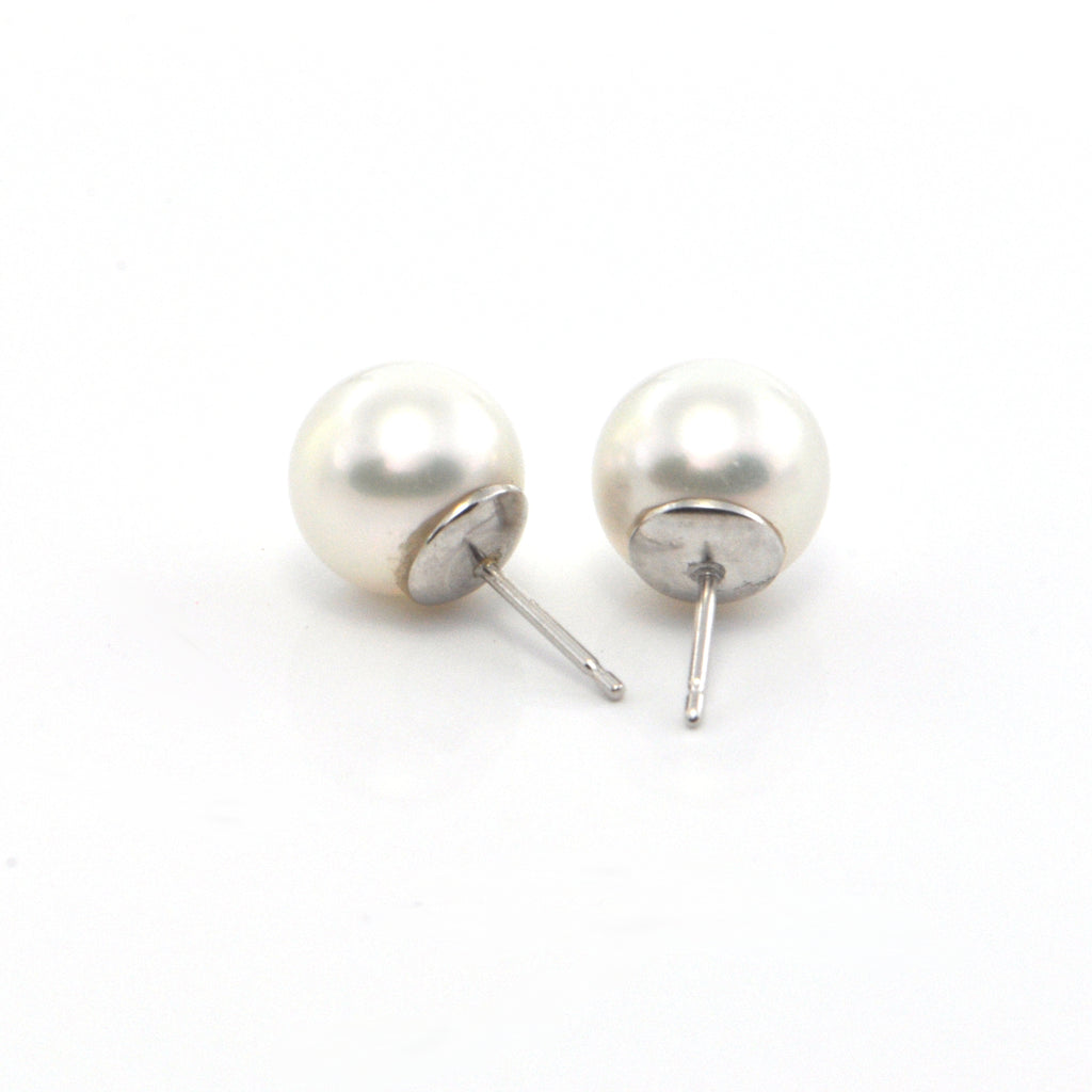 Large South Sea Pearl Stud Earrings + Montreal Estate Jewelers