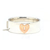 Vintage Tiffany & Co. Large Hinged 925 Sterling Silver Bangle with 18K Rose Gold Heart + Montreal Estate Jewelers
