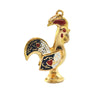 Vintage Enamel 18K Yellow Gold Rooster Charm + Montreal Estate Jewelers