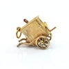 English 9K Yellow Gold Music Cart With Movable Monkey Charm 1957 + Montreal Estate Jewelers