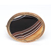 Victorian Banded Agate Brooch 9k + Montreal Estate Jewelers