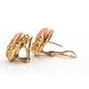 Vintage Coral and 18K Yellow Gold Earrings + Montreal Estate Jewelers