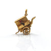 English 9K Yellow Gold Music Cart With Movable Monkey Charm 1957 + Montreal Estate Jewelers