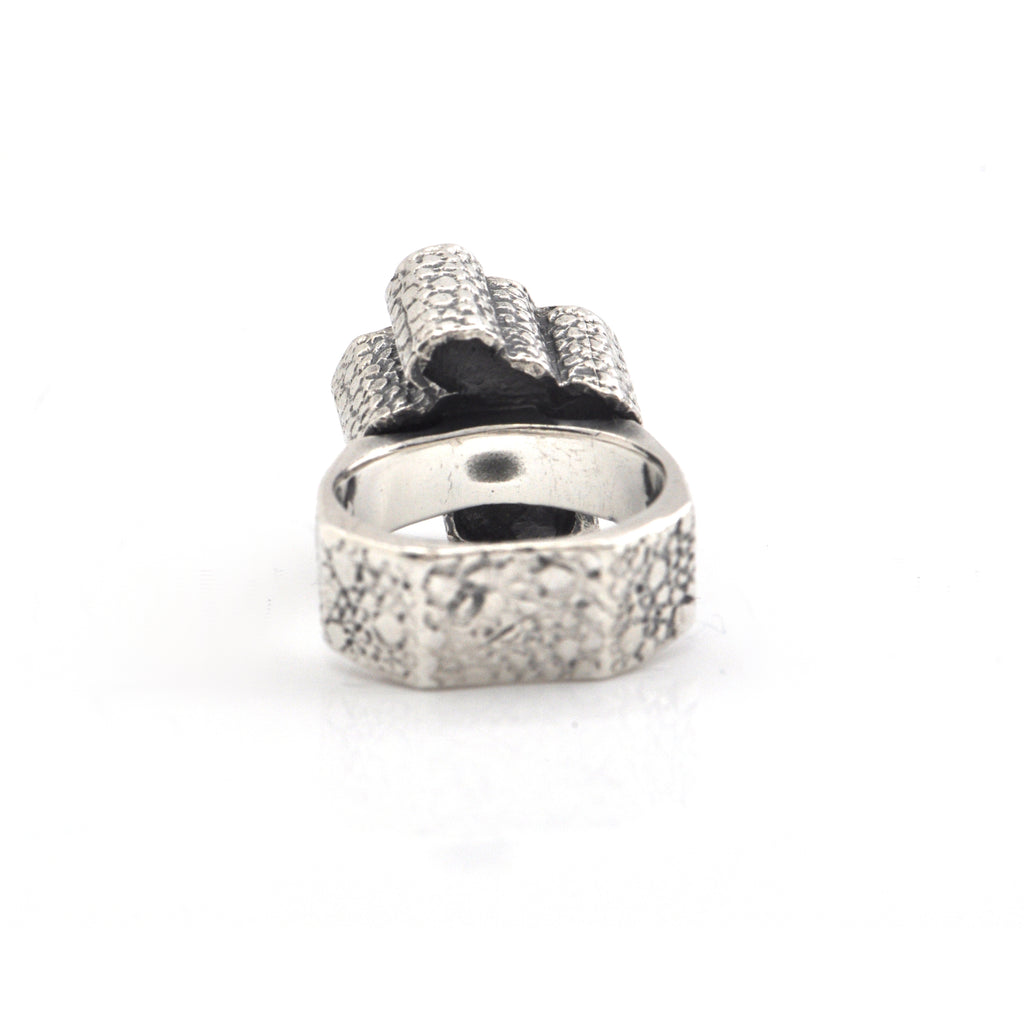 Walter Schluep Textured Sterling Silver Ring + Montreal Estate Jewelers