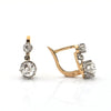 Second Empire French 1.53ct Diamond and 18K Gold Drop Earrings C. 1850 + Montreal Estate Jewelers