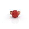 Antique Coral and 18K Gold Ring + Montreal Estate Jewelers