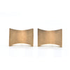 Vintage 18k Yellow Gold Curved Rectangular Cufflinks + Montreal Estate Jewelers