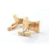 Vintage 18k Yellow Gold Curved Rectangular Cufflinks + Montreal Estate Jewelers