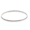 Vintage Italian 18K White Gold Bangle Bracelet with Rectangular Etching + Montreal Estate Jewelers