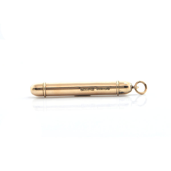 Antique J. W. & Co. LD English 9K Yellow Gold Telescopic Pencil (1906)