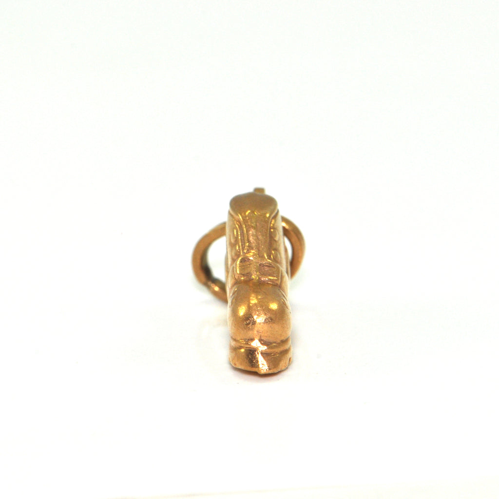 Vintage 18K Yellow Gold Boot Charm + Montreal Estate Jewelers