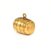 Vintage 18K Yellow Gold Rum Barrel Charm + Montreal Estate Jewelers