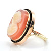 Vintage 14K Yellow and Rose Gold Shell Cameo Ring + Montreal Estate Jewelers